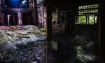  abandoned brick_wall building chinese_commentary commentary_request day highres indoors industrial original puddle realistic reflection reflective_water scenery water window zaq_(pgvc4472) 