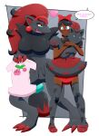anthro blue_eyes bow_ribbon claws clothing diaper dress duo ear_piercing ear_ring eyelashes fan_character female footwear fox_ears fox_tail frilly frilly_clothing frilly_dress generation_5_pokemon grey_body heart_symbol hi_res holding_diaper human hypnosis kobi_tfs legwear lipstick makeup mammal mind_control nintendo one_fang open_mouth piercing plushie pokemon pokemon_(species) pokemon_trainer puffy_hair puffy_sleeves red_claws ring_piercing shoes smile snout speech_bubble spiral spiral_eyes stockings touching_diaper zoroark