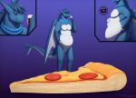 2025 anthro belly belly_rub big_belly big_food bloated blue_eyes blue_hair digitigrade dragon eating eating_food english_text fat_arms feedee food food_fetish full-length_portrait hair hand_on_belly hanging_belly hi_res lian_(whitedragoncito) male membrane_(anatomy) membranous_wings moobs mostly_nude mythological_creature mythological_scalie mythology navel obese obese_male overweight overweight_male pizza portrait scalie scarf scarf_only shark_tail signature simple_background solo stuffing text weight_gain white-dragon white_belly white_body wings
