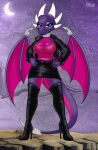 activision anthro boots bottomwear breasts claws cliff clothed clothing cloud cynder digital_media_(artwork) dragon dragonboy618 female footwear hands_on_hips hi_res high_heels horn jacket jewelry leather leather_bottomwear leather_clothing leather_jacket leather_skirt leather_topwear legwear membrane_(anatomy) membranous_wings moon mythological_creature mythological_scalie mythology scalie seductive shoes signature skirt smile solo spyro_the_dragon standing tail thigh_boots thigh_highs topwear tube_top wings