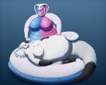 2025 anthro apode ayla_(whitedragoncito) belly big_belly big_breasts black_body black_scales blue_eyes breasts cel_shading chubby_cheeks claws dessert digitigrade double_chin doughnut draconcopode dragon duo fat_arms feedee feeder feederism female food fur furred_dragon furred_scalie hair hand_on_belly hi_res huge_belly legless long_tail lying morbidly_obese morbidly_obese_anthro morbidly_obese_female mythological_creature mythological_scalie mythology naga obese obese_anthro obese_female on_back overweight overweight_anthro overweight_female pastry pink_eyes reptile scales scalie serpentine shaded signature smile snake tail thick_tail thick_thighs victoire white-dragon white_body white_fur white_hair