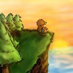  avian bird columbid day duo felid feline felix_(gg-0_0-jurejo123) feral gg-0_0-jurejo123 grass hill light lion male male/male mammal palomino_(gg-0_0-jurejo123) pantherine pigeon plant relaxing sea sitting sun sunlight sunset tree watching_sun watching_the_sky water 