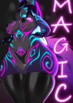  abstract_background absurd_res anthro big_breasts big_butt bodily_fluids breasts butt camel_toe canid canine chatski clothing english_text female glowing glowing_body glowing_markings glowing_paint gold_ear_ring hair hands_on_hips hi_res huge_breasts huge_butt huge_hips huge_thighs hybrid inner_ear_fluff latex latex_clothing latex_legwear latex_panties latex_underwear legwear long_hair long_nails looking_away mammal markings navel neon_colors nipple_outline panties pink_nose pink_text solo standing stockings sweat sweatdrop text thick_thighs thong tuft underwear wide_hips 
