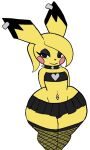  anthro belly_piercing bottomwear clothing crop_top ear_piercing female footwear generation_2_pokemon long_socks mammal mouse murid murine nintendo pichu piercing pokemon pokemon_(species) rodent shirt simple_background skirt smile socks solo topwear unknown_artist video_games 