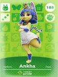  3d_(artwork) absurd_res animal_crossing ankha_(animal_crossing) anthro blue_body blue_fur blue_hair breasts brown_nose clothing digital_media_(artwork) domestic_cat dress egyptian egyptian_clothing egyptian_headdress eyelashes fangs felid feline felis female front_view fur hair hi_res jewelry lewdxcube looking_at_viewer mammal markings necklace nintendo on_one_leg pawpads pupils red_eyes short_hair slit_pupils solo standing striped_markings striped_tail stripes tail tail_markings teeth text thick_thighs white_clothing white_dress wide_hips yellow_body yellow_fur 