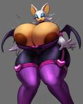  anthro areola big_breasts breasts chiropteran female hi_res huge_breasts hyper hyper_breasts mammal nipples rouge_the_bat sega solo sonic_the_hedgehog_(series) thick_thighs yboon 