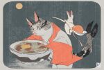  animal animal_focus cat extra_tails fantasy hiro314 nihonga no_humans original tail traditional_youkai ukiyo-e 
