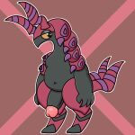  anthro arthropod chubby_anthro chubby_belly chubby_male digital_media_(artwork) generation_5_pokemon genitals hi_res lyncario male myriapod nintendo nude overweight overweight_anthro overweight_male penis pokemon pokemon_(species) scolipede simple_background slightly_chubby solo thick_thighs video_games 