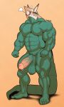  2022 3:5 absurd_res aggron angry anthro balls belly big_balls big_penis biped blush digital_media_(artwork) erection eye_scar facial_piercing facial_scar generation_3_pokemon genital_piercing genitals green_body guccigarf hi_res horn male musclegut muscular muscular_male nintendo nose_piercing nose_ring nude penis piercing pokemon pokemon_(species) pubes ring_piercing saggy_balls scar shiny_pokemon simple_background solo standing video_games 