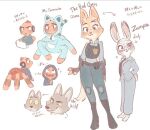  2022 anthro arachnid arthropod canid canine canis clothing diane_foxington digital_media_(artwork) disney dreamworks english_text eyewear fox fur glasses japanese_text judy_hopps lagomorph leporid mammal memegmu mr._wolf_(the_bad_guys) ms._tarantula_(the_bad_guys) mygalomorph open_mouth open_smile police_uniform rabbit smile spider standing tarantula text the_bad_guys uniform wolf zootopia 