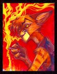  anthro domestic_cat dorian_zibowski fablepaint felid feline felis hi_res lackadaisy male mammal painting_(artwork) smoking_cigarette solo tagme traditional_media_(artwork) watercolor_(artwork) webcomic 