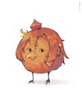  <o>_<o> animal animalization beak bird cewid crown hair_between_eyes highres looking_to_the_side meme mini_crown no_humans orange_hair red_crown short_hair simple_background t.m._opera_o_(umamusume) tilted_headwear umamusume white_background wings 