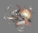  bomb bow_(weapon) explosion explosive frider headgear highres missile nanchang_q-5 nuclear_weapon orange_eyes original pantyhose personification vehicle_and_personification war_thunder weapon white_hair wings 