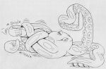  anthro canid canine canis cephalopod coiling coleoid deep_throat duo english_text feral hi_res male mammal marine mollusk monochrome nude octo_(zorrodrilo) octopodiform octopus onomatopoeia oral oral_penetration penetration simple_background size_difference sketch sound_effects suction_cup_(anatomy) tacokurt tail tentacle_in_mouth tentacle_penetration tentacles tenting text wolf zac_(shikanaconda) 