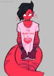  &lt;3 ambiguous_gender amphibian anthro big_butt blep bottomless bracelet butt clothed clothing clothing_pull fish jewelry looking_at_viewer marine meme meme_clothing nonbinary_(lore) remanedur ren_(remanedur) shirt shirt_only shirt_pull solo thick_thighs tongue tongue_out topwear topwear_only topwear_pull wide_hips 
