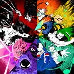  absurdres aiming alternate_breast_size_(larger) alucard_(hellsing) aqua_eyes aqua_hair ayase_seiko baseball_bat beamed_eighth_notes breasts can chain cigarette coat color_wheel_challenge commando_(risk_of_rain) commentary cosplay crazy_grin crazy_smile dandadan detached_sleeves dragon_ball dragon_ball_super dress drink_can energy_ball english_commentary evil_smile flaming_eye gastly glasses goku_black goku_black_(cosplay) gradient_hair green_eyes green_hair grey_eyes gun hatsune_miku hellsing helmet hex_maniac_(pokemon) hex_maniac_(pokemon_xy) highres holding holding_baseball_bat holding_gun holding_sword holding_weapon hololive hololive_english jacket kirby kirby_(series) large_breasts lughost multicolored_hair multiple_drawing_challenge multiple_hats muscular muscular_male musical_note number_tattoo one_eye_closed one_piece orange_hair pepsi pepsiman pepsiman_(game) pink_hair pokemon pokemon_(creature) pokemon_xy purple_dress purple_eyes purple_hair reaching reaching_towards_viewer red_coat red_eyes risk_of_rain_(series) risk_of_rain_2 roronoa_zoro scar scar_across_eye scar_on_face scarf shirt shoulder_tattoo sixteenth_note sleeveless sleeveless_shirt smile soda_can spawn_(comic) spawn_(spawn) sunglasses super_saiyan super_saiyan_rose superhero_costume sword takanashi_kiara tattoo twintails virtual_youtuber vocaloid weapon 