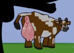 2025 balls bovid bovine brown_body butt cattle cubewolf64 duo eyelashes female feral genitals hi_res hooves horn looking_back male mammal microsoft minecraft mojang penis pink_vulva solo_focus tail teats udders vulva xbox_game_studios
