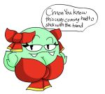 2022 arms_bent big_breasts black_eyes boo_(mario) bra breasts cel_shading cleavage clothed clothing colored dialogue digital_drawing_(artwork) digital_media_(artwork) english_description english_text eyelashes fangs female gboogie32 green_body green_tail hi_res lady_bow legless looking_at_viewer mario_bros nintendo no_pupils not_furry paper_mario red_bow red_bra red_clothing red_underwear shaded simple_background smile smiling_at_viewer solo speech_bubble tail talking_to_viewer teeth text thin_eyebrows underwear white_background