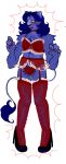 absurd_res anthro arm_hair arm_tuft aroused belly_hair black_clothing black_footwear black_high_heels blue_body blue_fur blush body_hair bra callan_dion chest_hair chest_tuft claws clothed clothing colored_nails crossdressing crossdressing_male curled_tail curly_hair digital_media_(artwork) eyeshadow felid footwear fur hair heart_symbol hi_res high_heels iambdacore iconography lace_bra lace_lingerie legwear lingerie lion lipstick makeup male mammal missysissy nails open_mouth painted_claws pantherine panties red_clothing red_eyeshadow red_legwear red_lipstick red_nails red_panties red_stockings red_underwear scaroused shoes shoulder_tuft simple_background solo sparkles stockings tail tuft underwear white_background