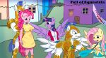 absurd_res anthro breasts collar colored fall_of_equestria female fluttershy_(mlp) forced forced_exposure friendship_is_magic group hasbro hi_res male male/female my_little_pony pinkie_pie_(mlp) royal_guard_(mlp) slashysmiley third-party_edit twilight_sparkle_(mlp)