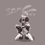 1:1 4_fingers animal_genitalia animal_penis anthro bent_legs blush bodily_fluids bottomwear clothed clothing clothing_lift cum cum_on_command cumshot drooling ejaculation erection fingers genital_fluids genitals glitch_productions heart_symbol hi_res jax_(tadc) kinktober kinktober_2025 knot knotted_penis lagomorph lagomorph_penis leporid looking_pleasured maid_headdress maid_uniform male mammal moan orgasm orgasm_face penis presenting rabbit raised_bottomwear raised_clothing raised_skirt saliva screaming_alice shaking shivering skirt skirt_lift solo speech_bubble spiral spiral_eyes the_amazing_digital_circus uniform