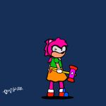 amy.olc amy_rose animal_humanoid anthro black_nose blinking blinking_at_viewer bottomwear character_introduction classic_amy_rose classic_sonic_(universe) clothing creepypasta eulipotyphlan eulipotyphlan_humanoid fan_character female green_clothing green_shirt green_topwear hammer hedgehog hedgehog_humanoid humanoid m.smile_occurrence mammal mammal_humanoid mouthless omni-vee(artist) omni-vee_(artist) orange_bottomwear orange_clothing orange_skirt pink_body reimagined_character sega shirt signature skirt solo sonic_the_hedgehog_(series) star_symbol tail tools topwear