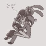 1:1 4_fingers absurd_res annoyed anthro blush blush_lines bottomwear cleavage_cutout clothed clothing clothing_lift crossdressing cutout duo eyes_closed female fingers glitch_productions heart_symbol hi_res humanoid jax_(tadc) kinktober kinktober_2025 lagomorph leporid maid_headdress maid_uniform male mammal pomni_(tadc) rabbit rubbing_against screaming_alice skirt skirt_lift slim smile suit the_amazing_digital_circus uniform uniform_kink