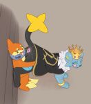 anal bodily_fluids buizel cape clothing crown duo feral generation_4_pokemon headgear hi_res licking_mouth male male/male musk nintendo notsafecat oral pokemon pokemon_(species) prince_titus_(revrevvin) rimming royalty saliva saliva_on_anus sex shinx soggy_(soggybuizel) sweat