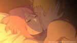  angelyeah animated animated_gif bed bed_sheet haruno_sakura kiss missionary naruto_(series) pink_hair sex uzumaki_naruto 