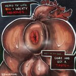  1:1 anal_juice anthro antlers anus balls big_anus big_balls big_butt blush bodily_fluids brown_body brown_fur butt butt_in_face cervid cervine close-up dialogue english_text from_behind_position fur genitals hi_res horn hyper hyper_anus looking_at_viewer looking_back male mammal musk musk_clouds musk_fetish nude outline pinup pose presenting presenting_hindquarters puffy_anus raised_tail sex sexy_eyes smile solo speech_bubble sweat sweaty_anus sweaty_balls sweaty_butt sweaty_genitalia sweaty_legs sweaty_thighs teasing text white_outline zav zaverose 