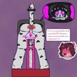  anal anal_penetration anthro balls big_(disambiguation) bodily_fluids bound breath cum cum_container cum_inside demon dildo dildo_vibrator domestic_cat dominant dominant_female felid feline felis female femboy feminization fur fur_markings genital_fluids genitals hypnosis hypnotic_eyes machine machine_bondage magic male mammal markings mind_control object_in_ass panting penetration penile penis_milking qwertylopederin sex_toy sex_toy_in_ass sex_toy_insertion solo tail tail_tied unstoppable_orgasm vibrator vibrator_in_ass 