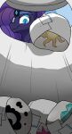 2017 absurd_res bad_end balled_up_diaper blue_eyes cutie_mark_diaper cutie_mark_print diaper diaper_pail digital_drawing_(artwork) digital_media_(artwork) discarded_diaper equid equine feces female feral hasbro hi_res horn idw_publishing mammal mane my_little_pony my_little_pony_(idw) mythological_creature mythological_equine mythology nightmare_rarity_(idw) purple_body purple_mane quadruped skitterpone soiled_diaper solo sparkles sparkling_eyes unclean_diaper unicorn used_diaper