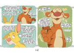 2025 absurd_res age_difference anthro artist_logo artist_name big_chin big_nose black_eyes black_stripes blush blush_lines buckteeth charming colored comic comic_panel dialogue digital_drawing_(artwork) digital_media_(artwork) disney dot_eyes duo english_description english_text eyebrows eyes_closed felid fingers fur hair hi_res lagomorph leporid logo long_tail looking_at_viewer lying male male/male mammal markings mitten_hands multicolored_body multicolored_fur multiple_images multiple_scenes nude nude_anthro nude_male on_front open_mouth open_smile orange_body orange_fur pantherine pink_nose rabbit rabbit_(winnie_the_pooh) rabbit_ears raised_eyebrow semi-anthro shaded simple_background simple_eyes smile smiling_at_viewer sparkles speech_bubble striped_body striped_fur striped_markings striped_tail stripes tail tail_markings teeth text textured_background thin_eyebrows tiger tigger turnaround watermark whiskers white_body white_fur winnie_the_pooh_(franchise) yellow_body yellow_omen