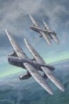  aircraft blue_sky cloud commentary_request commission day fantasy flying kaze_no_tani_no_nausicaa military_vehicle no_humans outdoors pixiv_commission sky tunguu vehicle_focus 