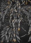 2025 absurd_res anthro breasts cable canid canine canis claws cybernetics cyberpunk digital_drawing_(artwork) digital_media_(artwork) female glowing glowing_claws glowing_eyes hi_res jackal lusciouslioness machine mammal mechanical_wings monochrome robot shaded solo tail toe_claws wings