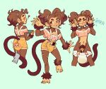 2025 ^_^ absurd_res accessory aiai ankle_tuft anthro arm_tuft balls band-aid bandage blowing_raspberries bodily_fluids body_hair bottomwear breasts brown_body brown_fur brown_hair cleavage clothed clothing colored_nails countershade_feet countershade_hands countershade_torso countershading crop_top diaper diaper_around_leg diaper_under_clothing digital_drawing_(artwork) digital_media_(artwork) ear_piercing ear_ring electronics eyes_closed feet flashing foreskin fur furgonomic_bottomwear furgonomics game_console genital_fluids genitals gynomorph hair hair_accessory hair_tie haplorhine happy_trail heppysugoi hi_res humanoid_hands intersex leg_tuft looking_back mammal monkey nails nintendo nintendo_switch penis phone piercing prehensile_feet primate pubes question_mark red_eyes red_nails ring_piercing sega shirt shorts smile soiled_diaper solo sound_effects stink_fumes super_monkey_ball suspenders tail tail_grab tied_hair toes tongue tongue_out topwear tuft twintails_(hairstyle) unclean_diaper urine used_diaper vowelless vowelless_sound_effect wearing_diaper wet_diaper wrist_tuft