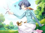  bird kakitsubata_ayame long_skirt mutsumi_masato only_you only_you_re-cross only_you_recross short_hair skirt smile 