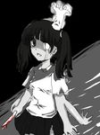  black_hair blood extra_arms knife monoko multiple_hands twintails yume_nikki 