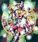 arcanite_magician black_magician_girl blonde_hair breasts cosplay dark_magician_girl duel_monster large_breasts red_eyes staff yu-gi-oh! yuu-gi-ou_duel_monsters 