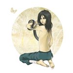  full_body lenap lowres male male_focus naruto orochimaru snake solo topless white_background 