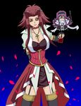  black_rose_witch breasts cleavage duel_monster izayoi_aki smile witch_of_the_black_rose yu-gi-oh! yugioh_5d&#039;s yuu-gi-ou_5d's 