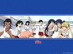  1boy 6+girls ^_^ cloud dark_skin eyes_closed happy lala_gonzalez long_hair looking_at_viewer multiple_girls napoleon open_mouth outdoors sarah_adiemus sawachika_eri school school_rumble short_hair sky suou_mikoto takano_akira tsukamoto_tenma tsukamoto_yakumo twintails v 