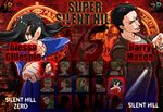  6+boys alessa_gillespie alex_shepherd black_hair character_select cybil_bennett douglas_cartland fighting_game harry_mason heather_mason henry_townshend hige_(yosemite) james_sunderland lead_pipe maria_(silent_hill) multiple_boys multiple_girls pyramid_head robbie silent_hill silent_hill:_homecoming silent_hill:_origins silent_hill_1 silent_hill_2 silent_hill_3 travis_grady walter_sullivan 