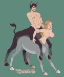  5:6 asinus beard belly blonde_hair blush body_hair bouncing_breasts breasts brown_body brown_fur chest_hair donkey donkey_taur duo equid equine facial_hair female frankly-art from_behind_position fur grabbing_arms grabbing_both_legs grey_body grey_fur hair hi_res hooves humanoid humanoid_taur male male/female mammal mounting mustache navel nipples nude onocentaur pecs penetration sex strawberry_blonde strawberry_blonde_hair stubble taur taur_on_taur vaginal vaginal_penetration 