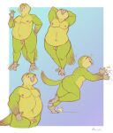  absurd_res anthro avian beak belly biped bird brownieclop clumsy digital_media_(artwork) feathers genitals green_body green_feathers hi_res kakapo male nipples nude overweight overweight_male parrot simple_background smile solo strigopoid tail_feathers 