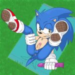  anthro anus balls blessedfurry dildo eulipotyphlan genitals hedgehog humanoid_genitalia humanoid_penis legs_up looking_at_viewer lying male mammal on_back penis sega sex_toy solo sonic_the_hedgehog sonic_the_hedgehog_(series) 