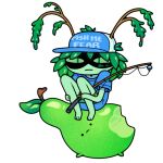 1:1 adventure_time alpha_channel ambiguous_gender antlers barefoot candy_gore cartoon_network clothing discount-supervillain duo elemental_creature elemental_humanoid feet female fishing_rod flora_fauna food food_creature food_gore frown fruit fruit_gore gore hat headgear headwear horn humanoid huntress_wizard leaf leaf_hair living_fruit not_furry pear plant plant_hair plant_humanoid pseudo_hair sitting toony