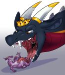  anthro bodily_fluids bunsen dragon duo feral hi_res male male/male mochi_(ahkrin) mouth_shot open_mouth oral_vore saliva scalie size_difference stupidshepherd teeth tongue tongue_out vore western_dragon 