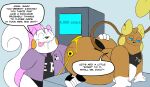 2026 ^_^ alolan_form alolan_raichu anal anthro belly big_butt black_bottomwear black_clothing black_thong black_underwear blue_sclera bodily_fluids bottomwear brown_body brown_tail butt butter check_up chonkymouse clothed clothing coat colored crop_top curled_tail dairy_products dated dialogue digital_media_(artwork) dipstick_tail doctor dripping duo electrical_plug electricity english_description english_text eyes_closed fangs food food_fetish food_on_butt food_play footwear generation_4_pokemon generation_7_pokemon grey_clothing grey_shirt grey_topwear head_tuft hi_res huge_butt id_card inspection kneeling lab_coat licking logo_on_clothing lying machine male male/male markings medical mostly_nude multicolored_sclera narrowed_eyes nintendo on_front oral pachirisu pancake_(chonkymouse) pink_ears pink_markings pink_tail_tuft pokemon pokemon_(species) purple_clothing purple_coat purple_topwear regional_form_(pokemon) rimming saliva saliva_drip saliva_on_butt saliva_on_face saliva_string sex shirt shoes signature skimpy smile speech_bubble tail tail_markings tail_tuft teasing teeth text text_on_clothing text_on_shirt text_on_topwear thick_thighs thong tongue tongue_out topwear tuft underwear watermark white_belly white_eyes white_hands white_tail wire yellow_cheeks yellow_ears yellow_sclera yellow_tail_tip zerek_(chonkymouse)
