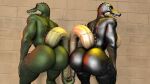  16:9 3d_(artwork) anthro big_butt breasts bubble_butt butt crocodile_(petruz) crocodilian digital_media_(artwork) duo female hi_res huge_butt kyleroo looking_at_viewer looking_back muscular muscular_female nude open_mouth petruz_(copyright) presenting presenting_hindquarters rear_view reptile scalie side_boob smile source_filmmaker teeth triceps widescreen 